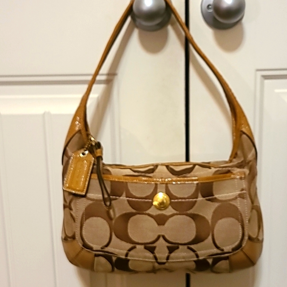 Coach Brown Signature Shoulder Bag
